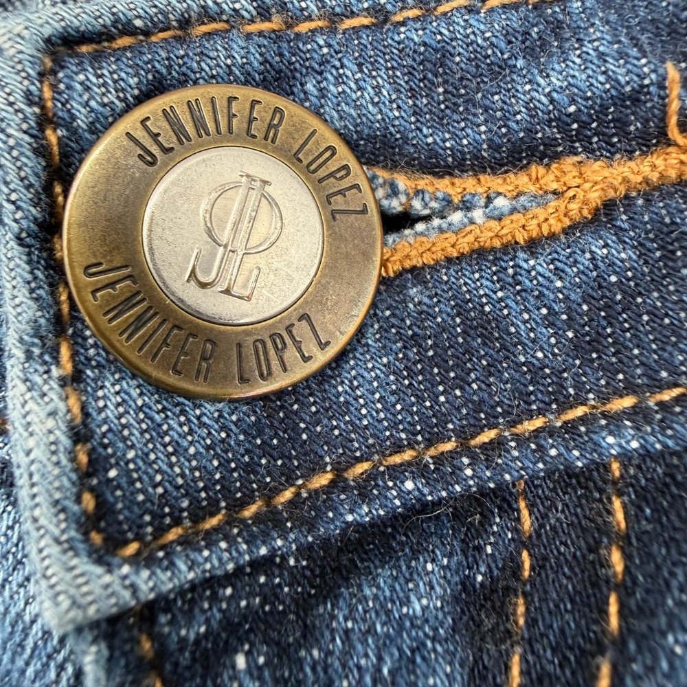 Jennifer Lopez Womens Straight Leg Jeans Blue Medium Wash Denim Size 2 Mod Chic - Picture 3 of 5